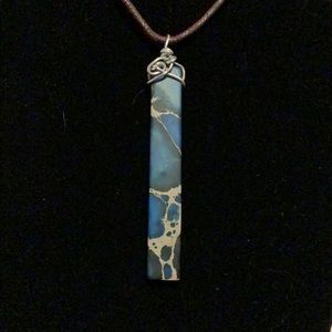 Beautiful wrapped wire stone pendant